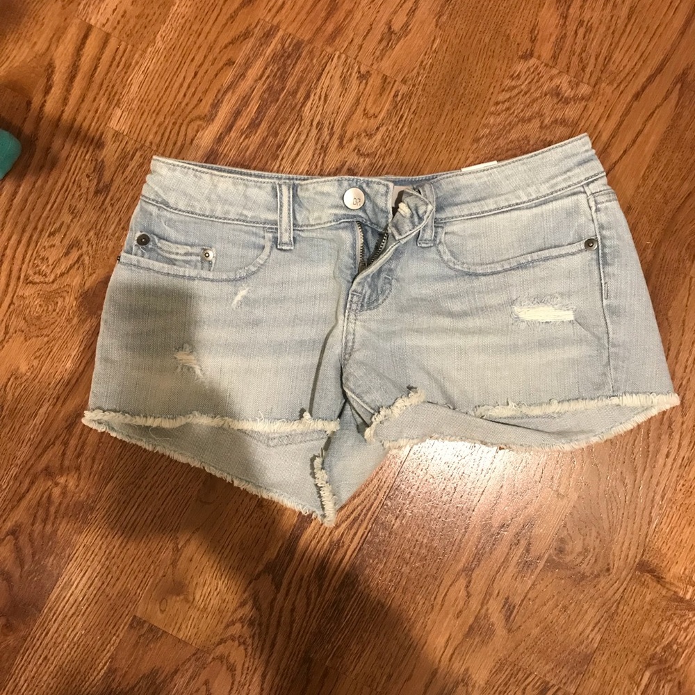 bp light wash jean shorts
